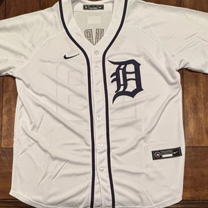 Detroit Tigers Tarik Skubal White Jersey Adult Medium NWT