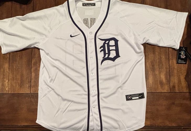 Detroit Tigers Tarik Skubal White Jersey Adult Medium NWT