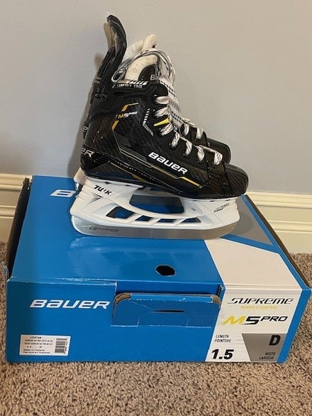 2023 Bauer Supreme M5 Pro Hockey Skates Regular Width Size 1.5 (Used)