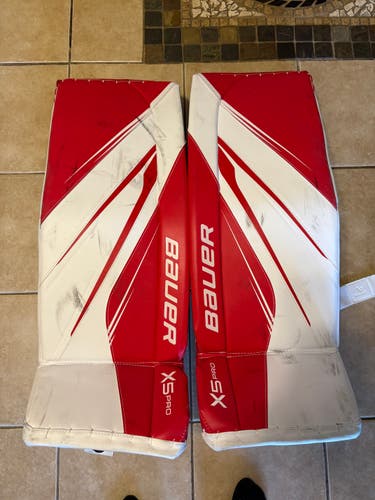 Small Bauer Vapor X5 Pro Goalie Leg Pads (Used)