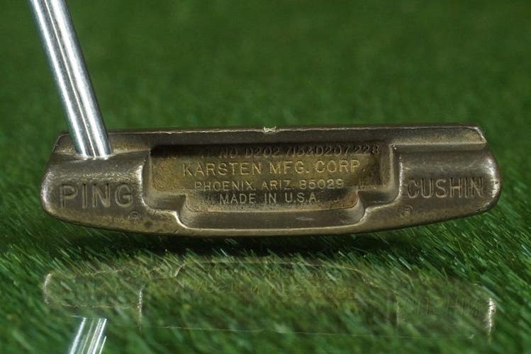 VINTAGE PING CUSHIN BLADE PUTTER KARSTEN 35.5 HEEL SHAFTED GRIP RH ~ L@@K!!