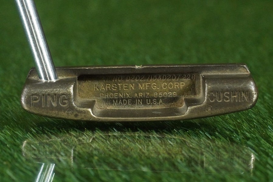 VINTAGE PING CUSHIN BLADE PUTTER KARSTEN 35.5 HEEL SHAFTED GRIP RH ~ L@@K!!