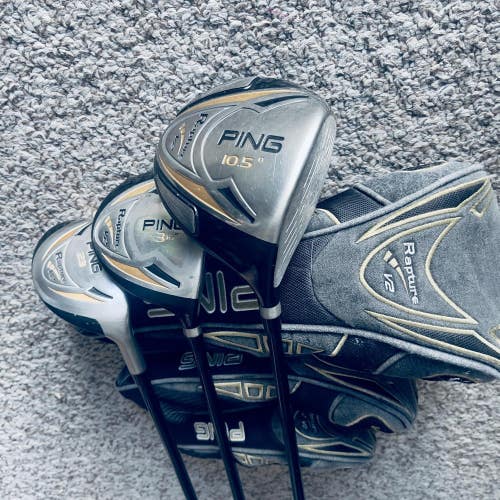 Ping Rapture V2 50th Anniversary Limited Edition Gold Mens RH Golf Club Set