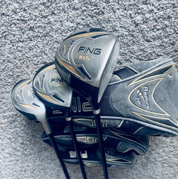 Ping Rapture V2 50th Anniversary Limited Edition Gold Mens RH Golf Club Set