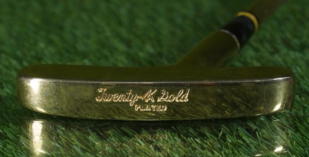VINTAGE TWENTY-4K GOLD PLATED BLADE PUTTER 35" GOLDEN SHAFT & GOLDEN GRIP 24K