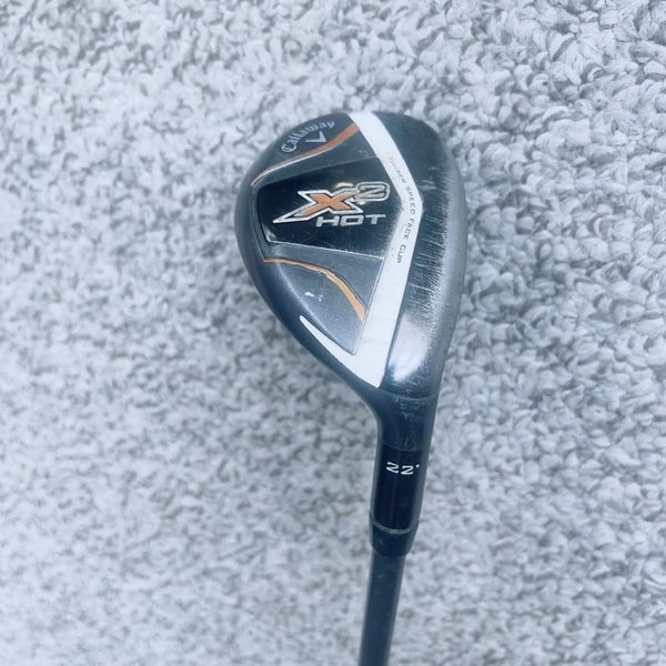 Callaway X2 Mens Right Handed Golf Club 22 Hybrid R Flex
