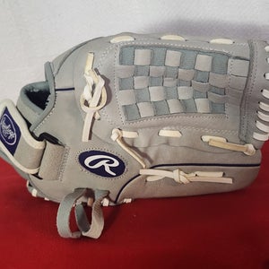 Rawlings Gray Purple White Soft Leather Sure Catch 12" Youth Softball Infield/Outfield Glove