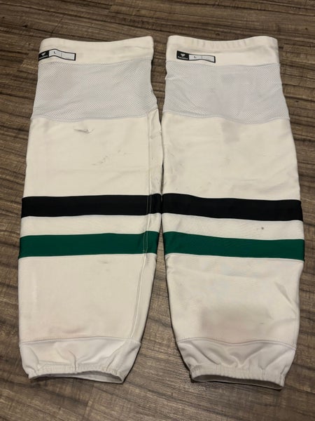 Dallas Stars NHL Pro Stock Hockey Socks Fanatics Senior Large 29” White