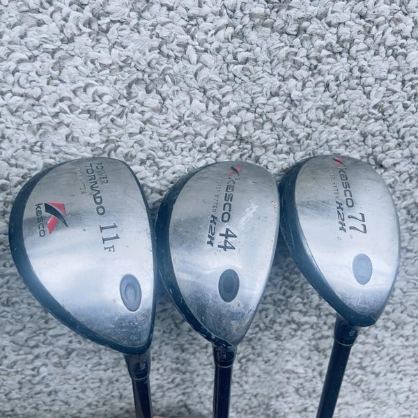 Kasco Mens Right Handed 11f, 44 and 77 hybrid golf clubs Golf Club