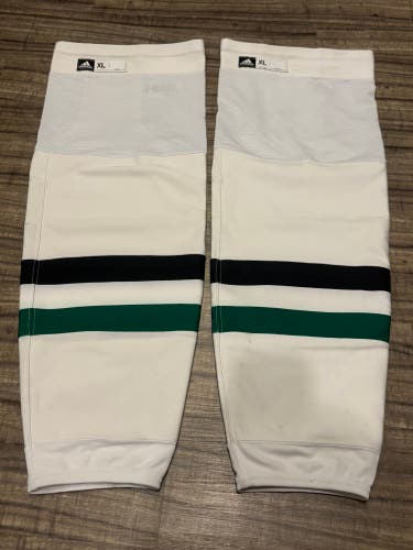 Dallas Stars NHL Pro Stock Games Used Hockey Socks Senior XL White