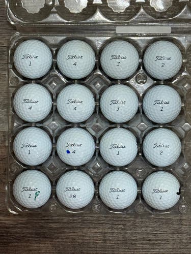16 Titleist Pro V1 Golf Balls - 2024/2025 Models, 5A Mint Condition ONLY