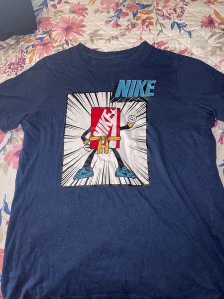Blue Large Kids Unisex Nike Shirt (Used)