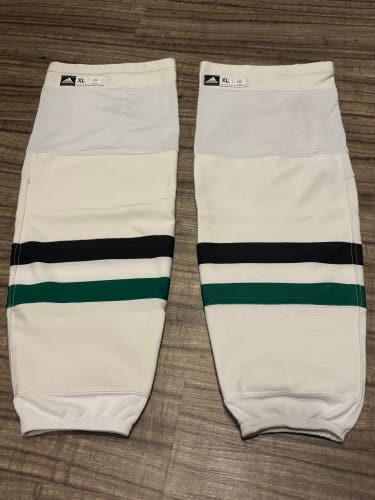 Dallas Stars NHL Pro Stock Radek Faksa Game Used Hockey Socks Adult XL White