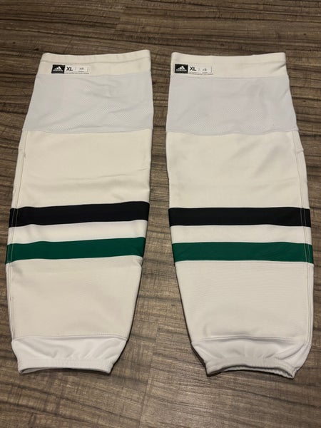 Dallas Stars NHL Pro Stock Radek Faksa Game Used Hockey Socks Adult XL White
