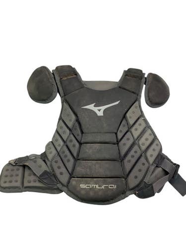 Used Mizuno SAMURAI 14 INCH Catchers Chest Protector Grey Youth 11347-S000252567