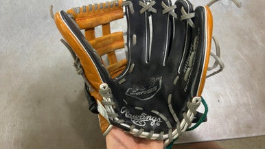 Used Rawlings R9 SERIES R9120U-6BT BB/SB Glove RH Throw Black 12" 11605-S000204498