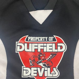 Duffield Devils adult small black practice jersey
