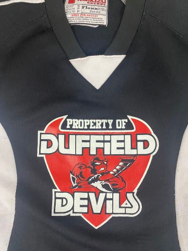 Duffield Devils adult small black practice jersey