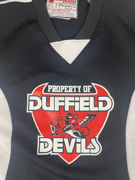 Duffield Devils adult small black practice jersey