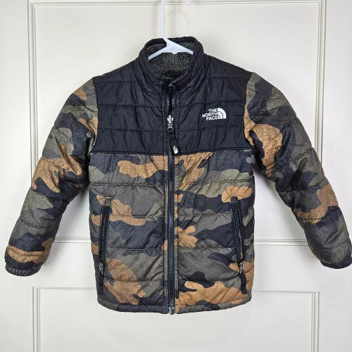 The North Face Mount Chimborazo Reversible Jacket Puffer Coat Camo Boys Size XXS
