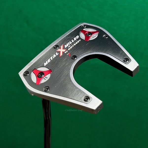LH Odyssey Metal X Milled 7 35.25" Double-Bend Putter Golf Club Stepped Black