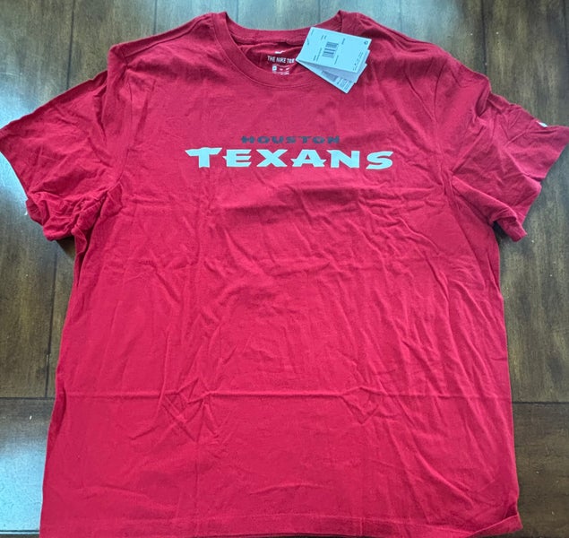 Houston Texans The Nike Tee NFL Mens Red T-Shirt Short Sleeve Cotton Size XXL