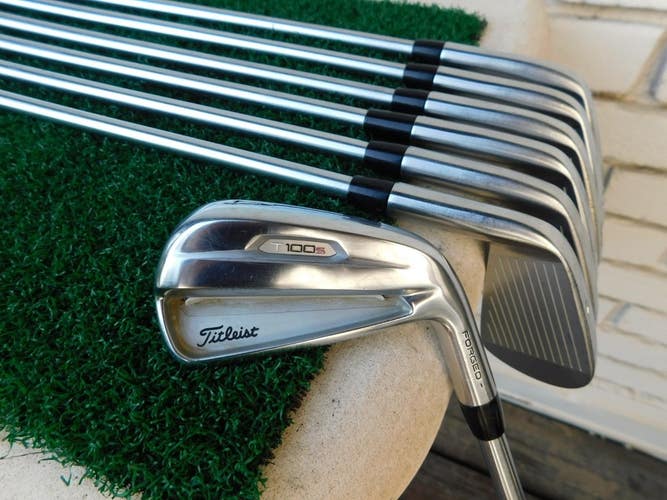 Titleist T100S Forged (4i-PW) Iron Set w/ Project X 6.0 110g Stiff Flex Shaft