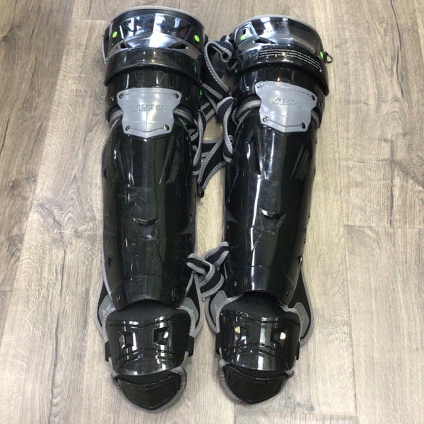 All Star MVP Pro Adult Black Baseball Catcher's Leg Guard Gently Used