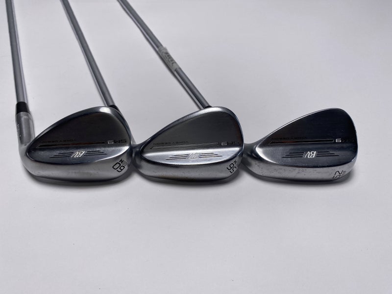 Titleist Vokey SM9 Tour Chrome Wedge Set 52* 8 56* 8 60* 8 Wedge Steel Mens RH