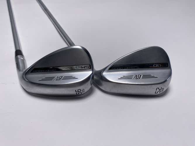 Titleist Vokey SM10 Tour Chrome Wedge Set 52* 8 56* 10 Wedge Steel Mens RH