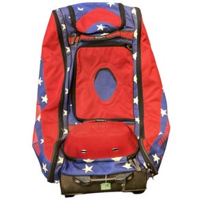 Used Bownet USA CATCHERS WHEELED BB/SB Player Wheeled Bag White/Red/Navy 11884-S000049962