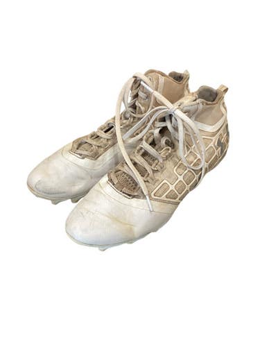 Used Under Armour Adult FB Cleats White Senior 9 11884-S000049891
