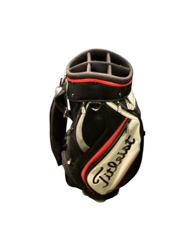 Used Titleist BLACK AND WHITE CART BAG Mens Cart Bag White/Black/Red 11884-S000049978