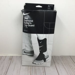 Nike Diamond Adult Batter’s Leg Guard Right Handed Hitter Black White Logo (Used)