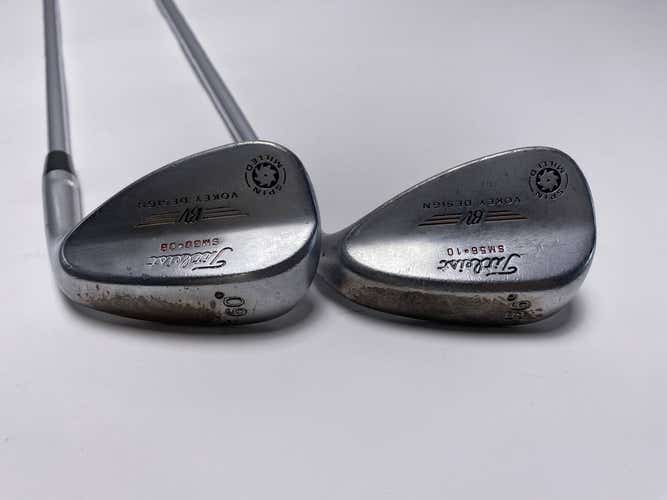 Titleist Vokey Spin Milled Wedge Set 56* 10 60* 8 True Temper DG Mens RH