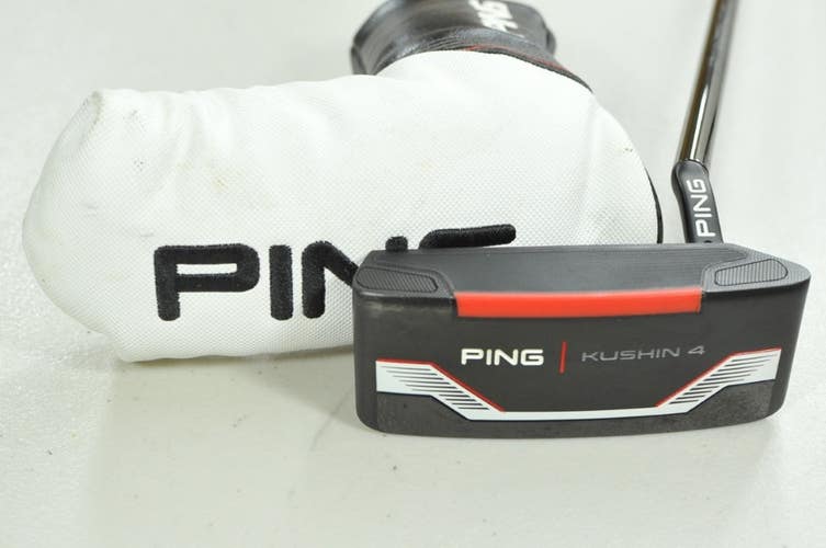 Ping Kushin 4 2021 35" Putter Right Strong Arc Steel with Head Cover # 200688