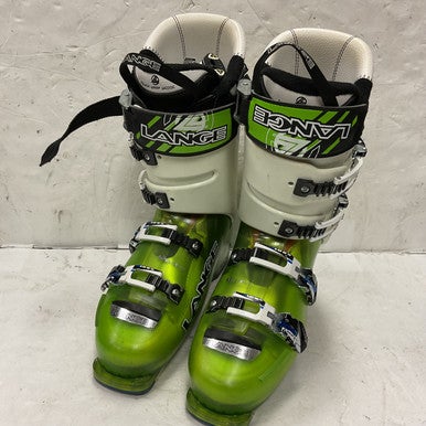 Used Lange RX 130 Mens DH Ski Boot Green And White 285 MP - M10.5 - W11.5 11855-S000189015