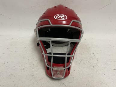 Used Rawlings CHVEL2-SR-REVB Catchers Helmet w/Mask Red L/XL 11855-S000189062