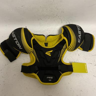 Used Easton STEALTH RS Youth Shoulder Pads Black And Yellow MD 11855-S000189056