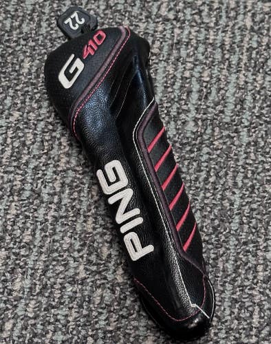 PING G410 Rescue Hybrid Cover Headcover 22* Degree Black/Red NICE!