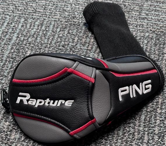 PING Rapture Fairway 3-Wood 3W Cover Headcover Black/Red MINT!