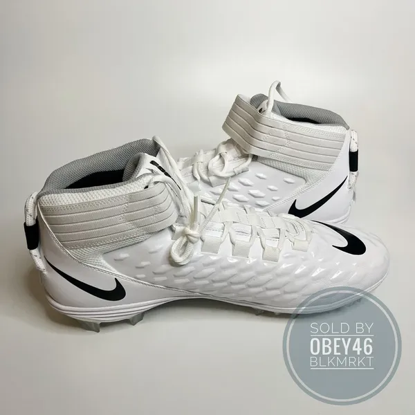 Nike Force Savage Pro 2 Mens Football Cleats White 10