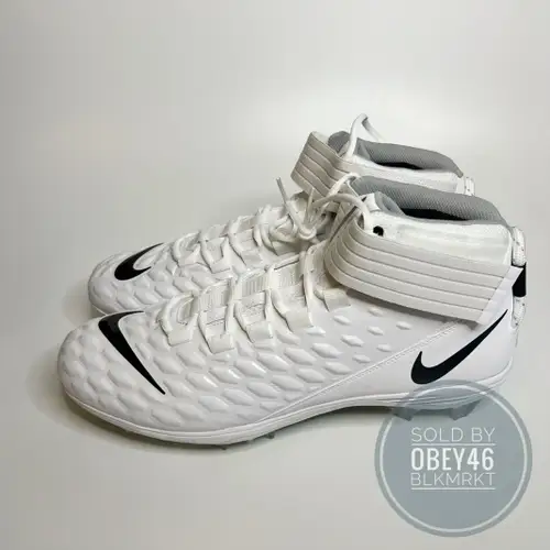 Nike Force Savage Pro 2 Mens Football Cleats White 10