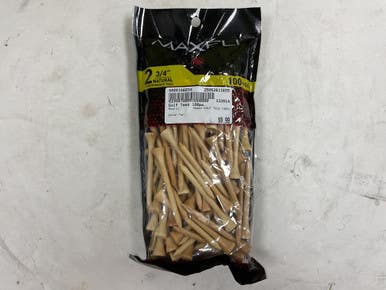 Used Maxfli GOLF TEES 100PC Golf Accessory Tan 11855-S000186934