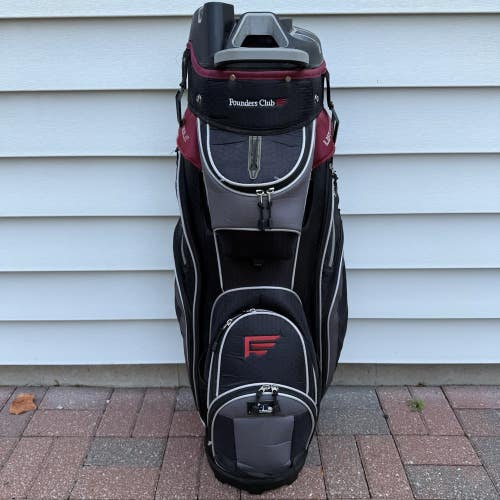 Founders Club 3rd Gen 14 Way Club Lock Golf Bag Gray Red White Black