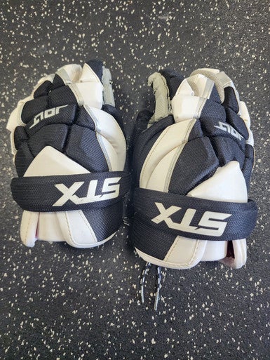 Used STX JOLT Lacrosse Gloves Mens Black And White 10" 11849-S000030159