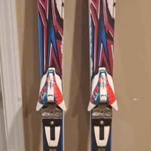 Nordica Dobermann GSJ 149cm Racing Skis With Marker CompX Din 10 Bindings (Used)
