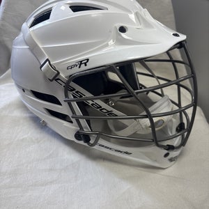 Adult Adjustable Size S/M Cascade CPV-R Lacrosse Helmet. White.