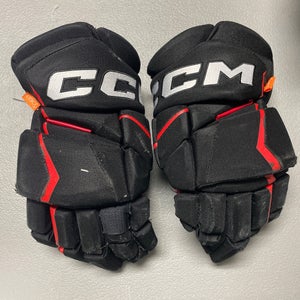 Black Senior CCM JetSpeed FT1 Gloves 14" Pro Stock (Used)