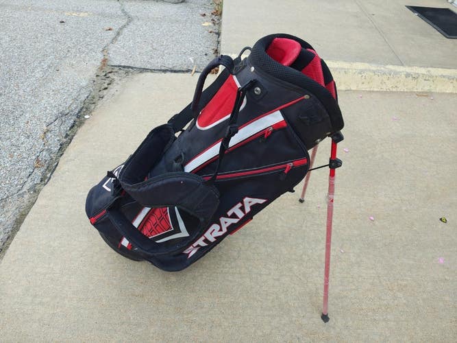 Callaway Strata Dual Golf Stand Stand Bag Black/Red/White
